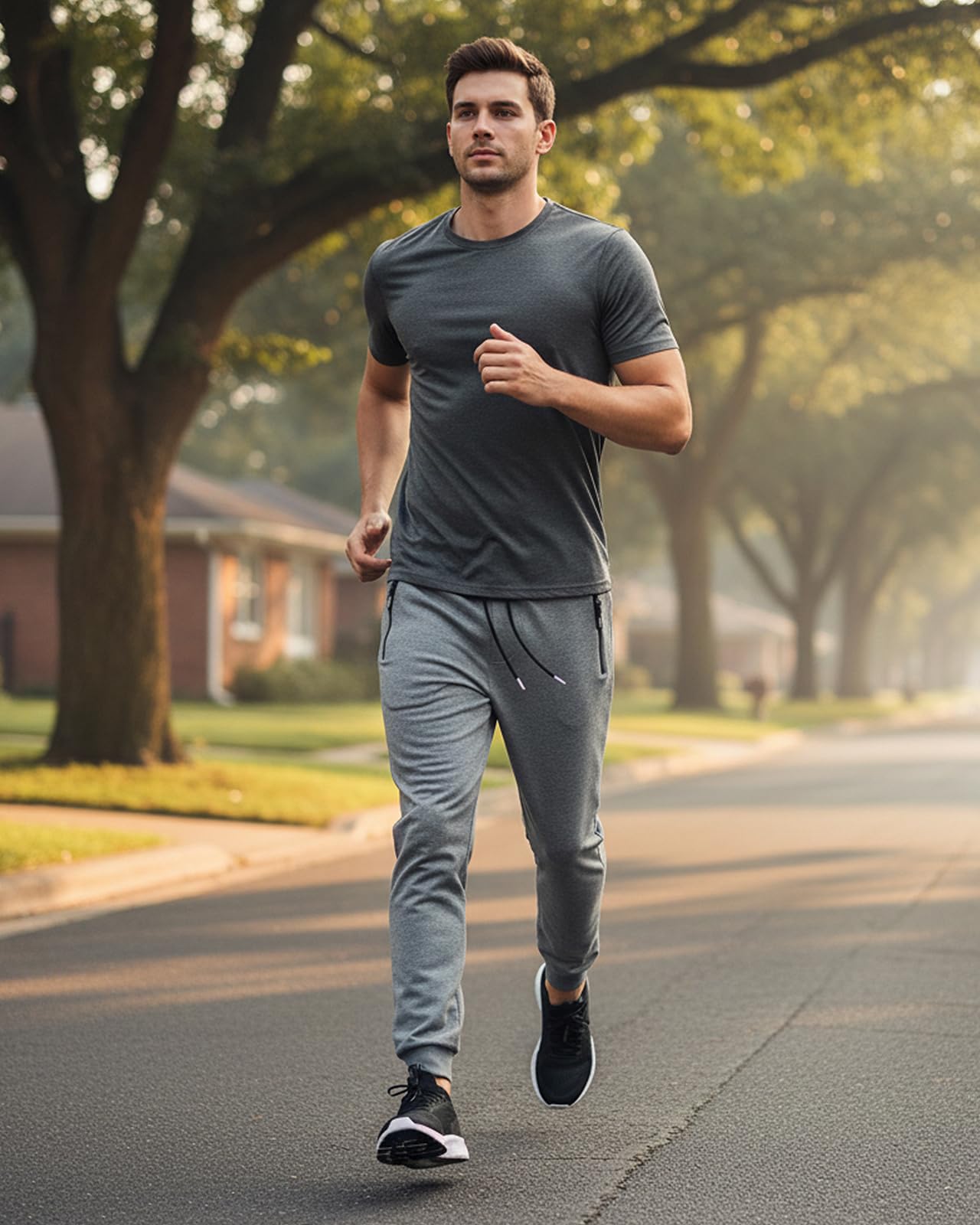 BUXKR Męskie spodnie dresowe do joggingu, biegania lub aktywności sportowych