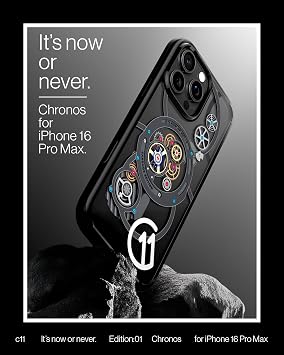 Spigen Apple iPhone 16 Pro Max ile Uyumlu ince MagSafe Kılıf Ultra Hybrid T Force Kamera Butonu Sararmaya Dayanıklı DuraClear™ Hava Kanalı Teknolojisi™ Askeri Sınıf Koruma c11 Chronos Kapak - ACS09192