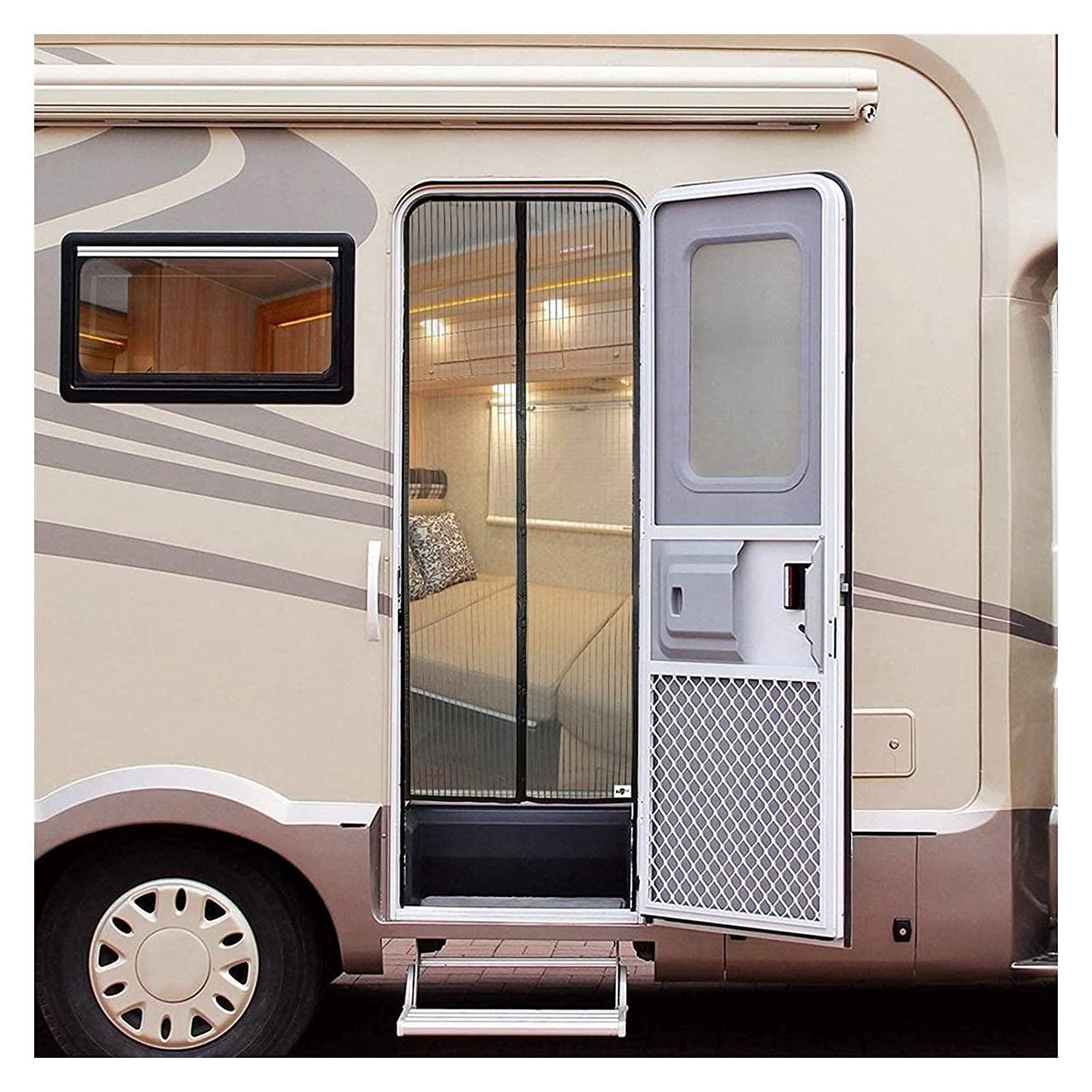 Zanzariera Finestra 170x230cm Anti Zanzare Insetti Zanzariera Porta Finestra Rete di Ottima qualità,Easy to Install per Scorrevole Legno, Ferro, in Alluminio Porte, Grigio