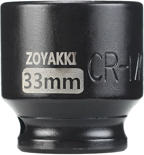 Miniatura 8 de 12" Drive x 0.748 in Deep 6 PT Socket de impacto, CR-MO, 12 pulgada Drive 6 puntos eje tuerca zócalo para fácil extracción de las tuercas del eje