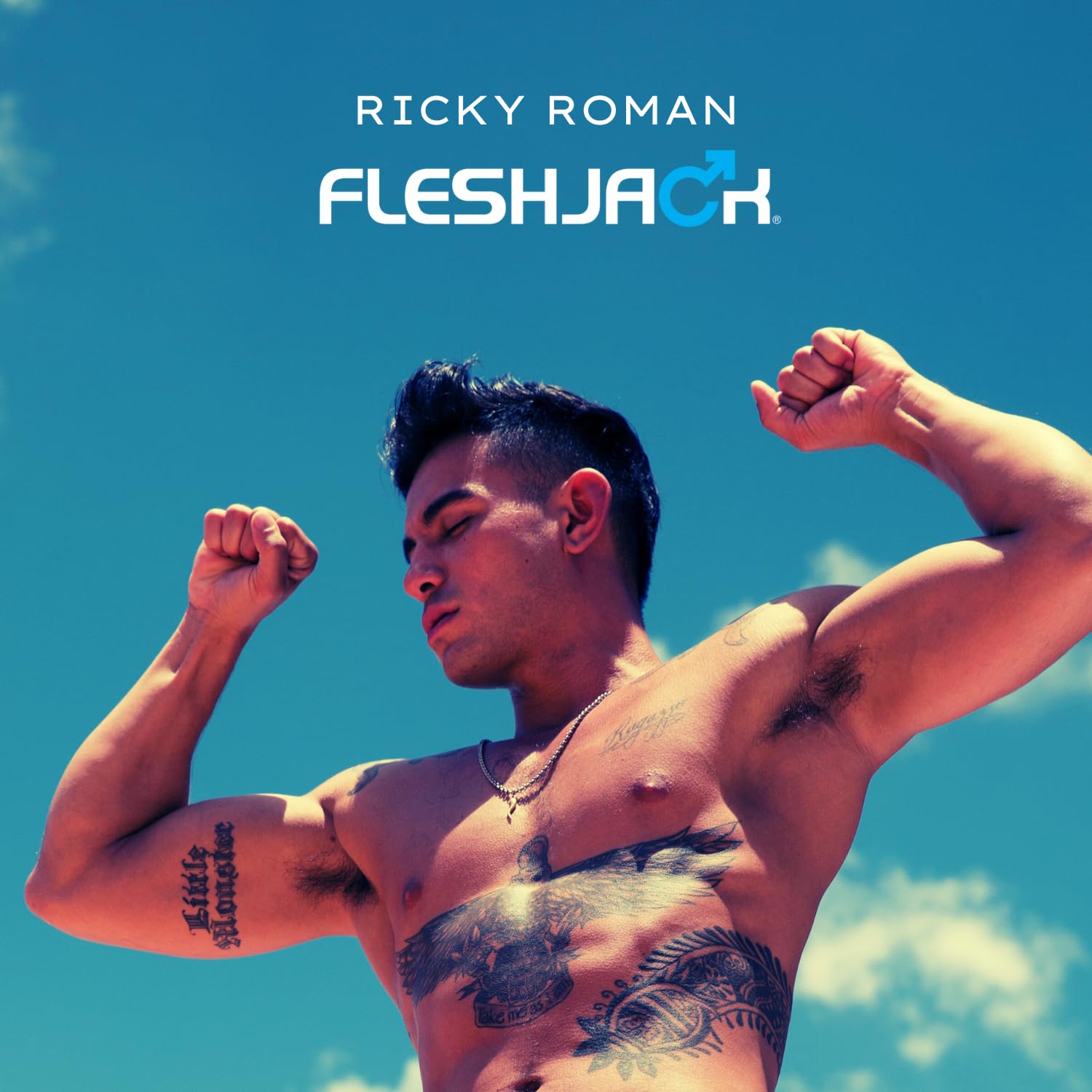 Fleshjack - Ricky Roman - Dildo Realista - Consolador para Hombres - Textura Silicona Curada con Platino - Longitud Total 8,50" e Insertable 7" - Tacto Suave - Versatilidad de Uso - Fácil de Limpiar