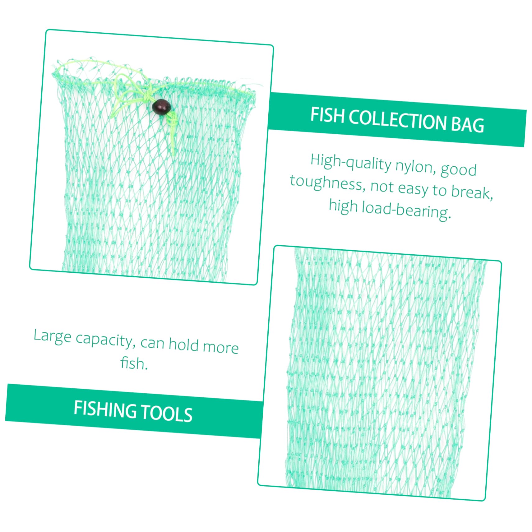 Sosoport 7 Juegos Bolsa De Red De Pesca Fischer Fisher Tanque Cangrejo Herramienta Pececillo Red De Pesca Duradera De a Sencilla Práctica De a Nylon Green 2 Piezas * 7