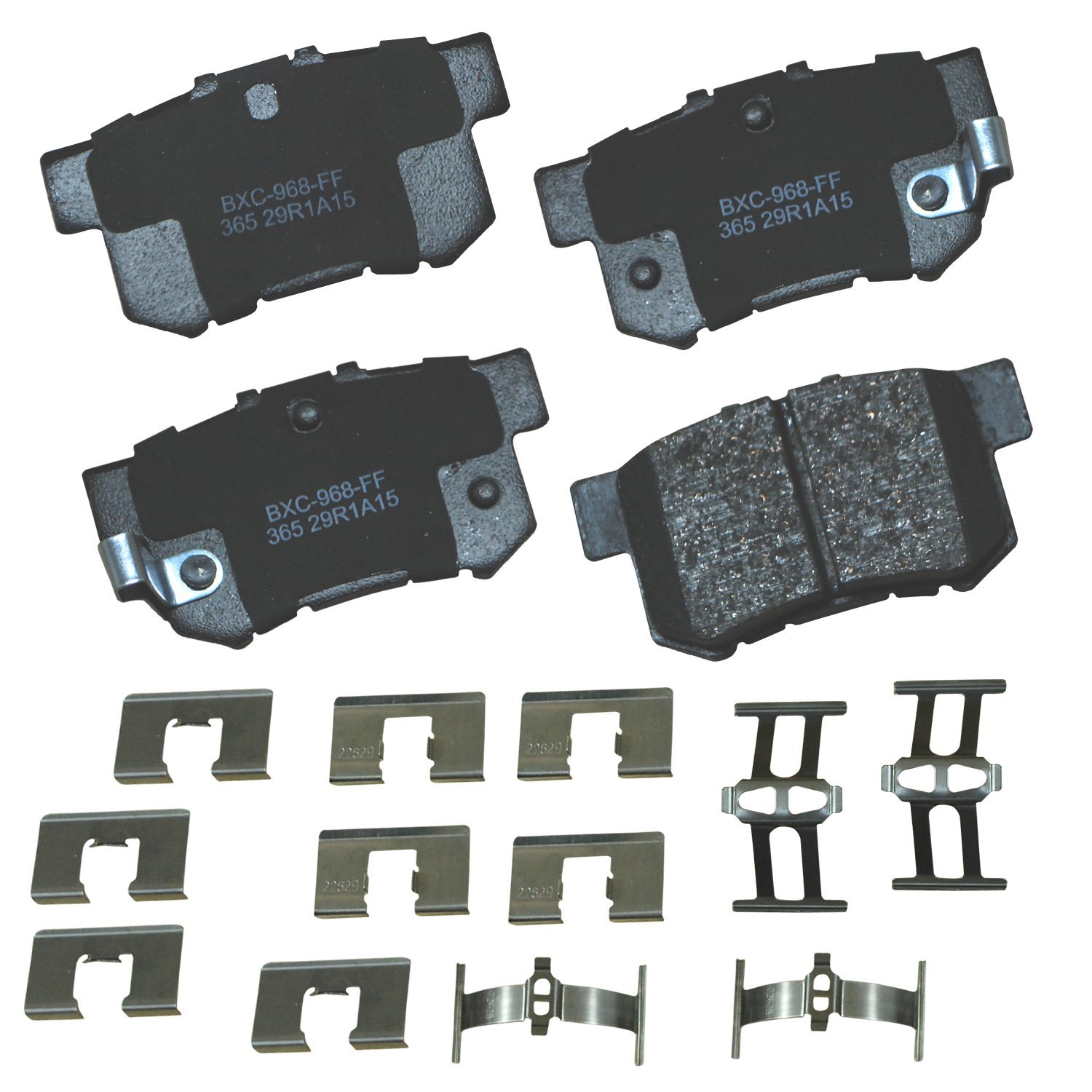 Bendix Premium SBC365 Ceramic Rear Brake Pads for select Acura CL, CSX, EL, ILX, Integra, Legend, RSX, TL, TSX, Vigor, Honda Accord, Civic, CR-Z, Prelude, S2000, MG ZR, Suzuki Kizashi, SX4