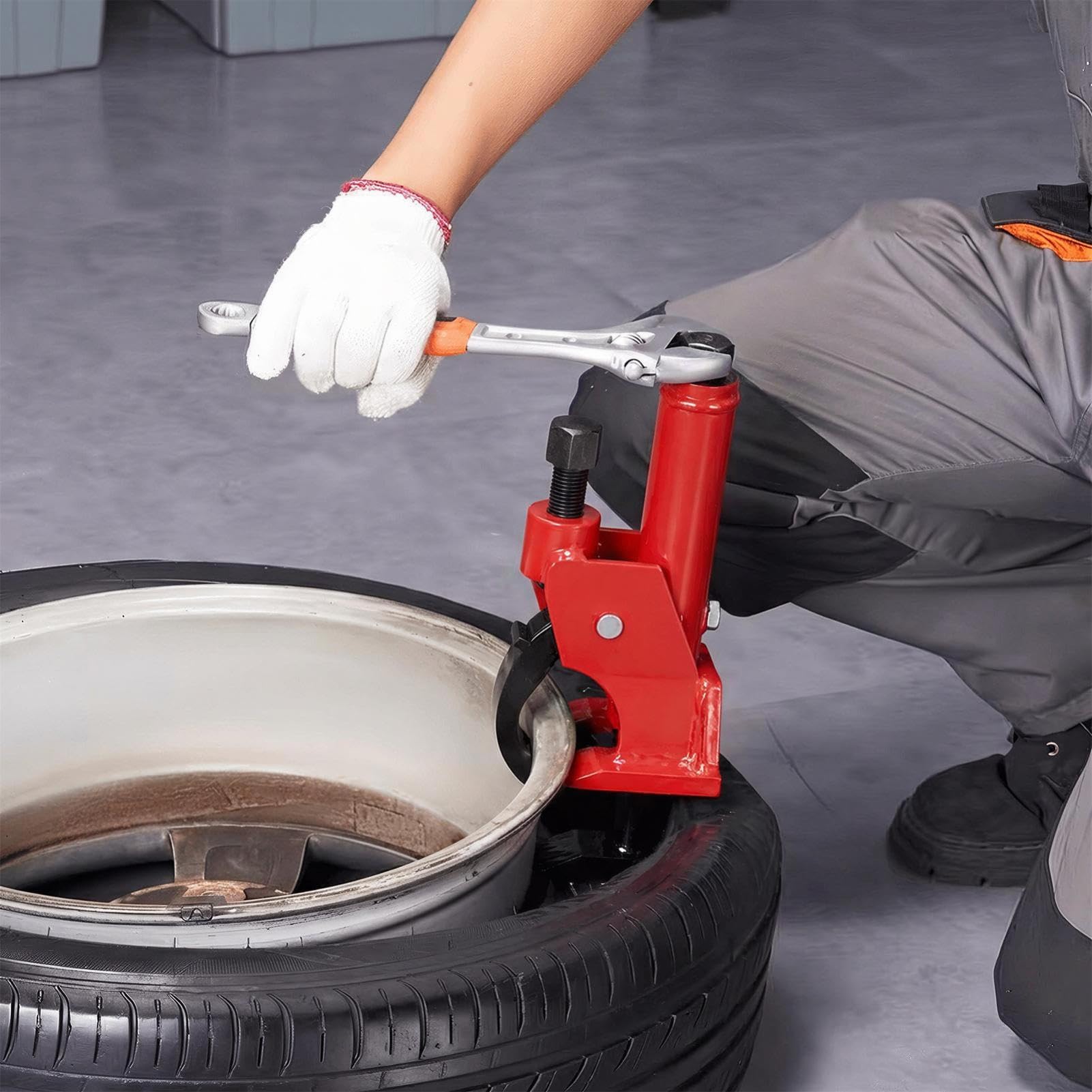 Strumento manuale per smontagomme per pneumatici, strumento portatile per ruote da 97-107 cm, strumento di riparazione pneumatici resistente con sistema di leva, per auto, camion, trattore, ATV, SUV
