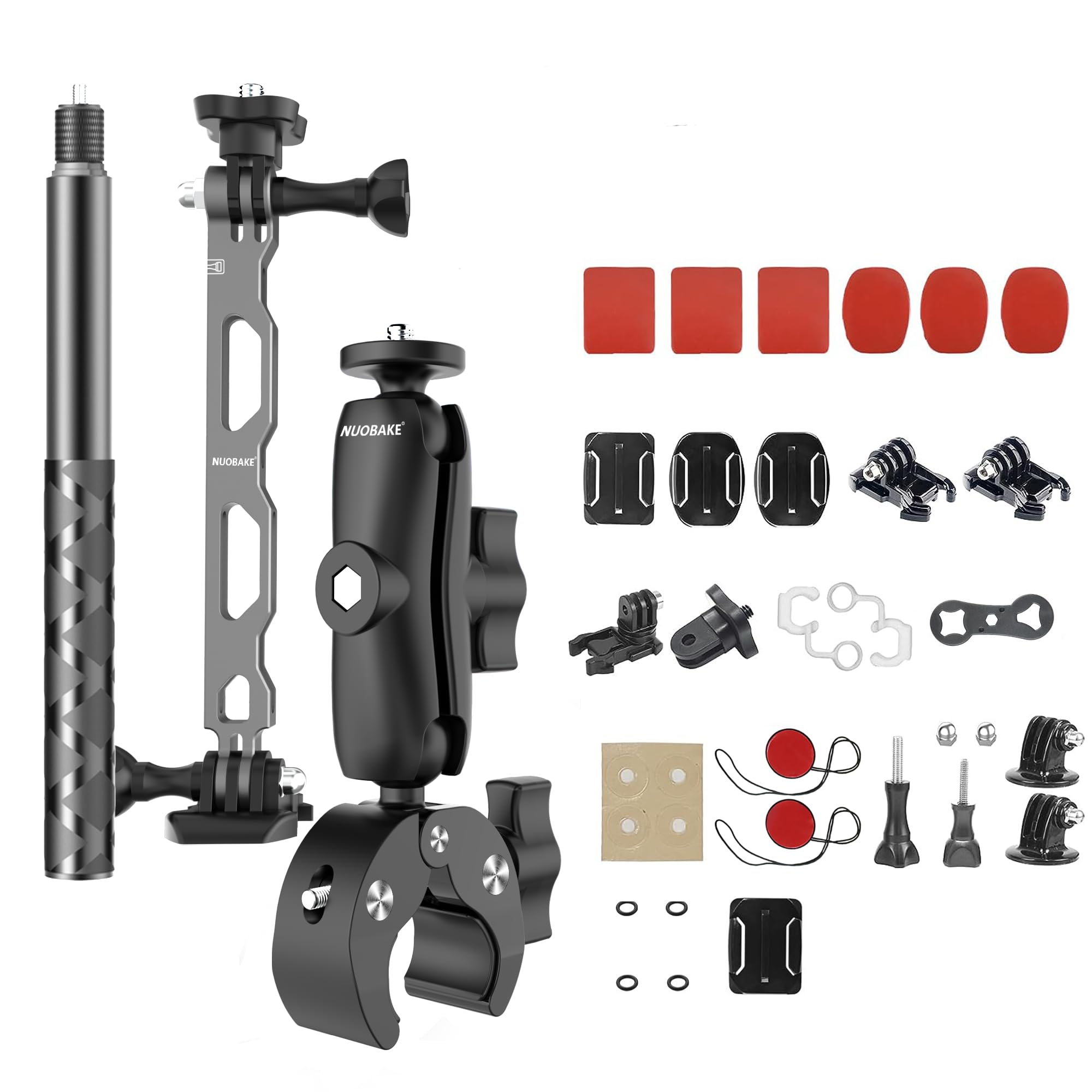Fahrrad & Motorrad Lenker Montage Komplettset für Action-Kameras | Aus der Ich-Perspektive & Fahrrad-Selfie-Stick Halterung | Kompatibel mit Gopro, Insta360 X5, X4, X3 u.a. | Jetzt entdecken