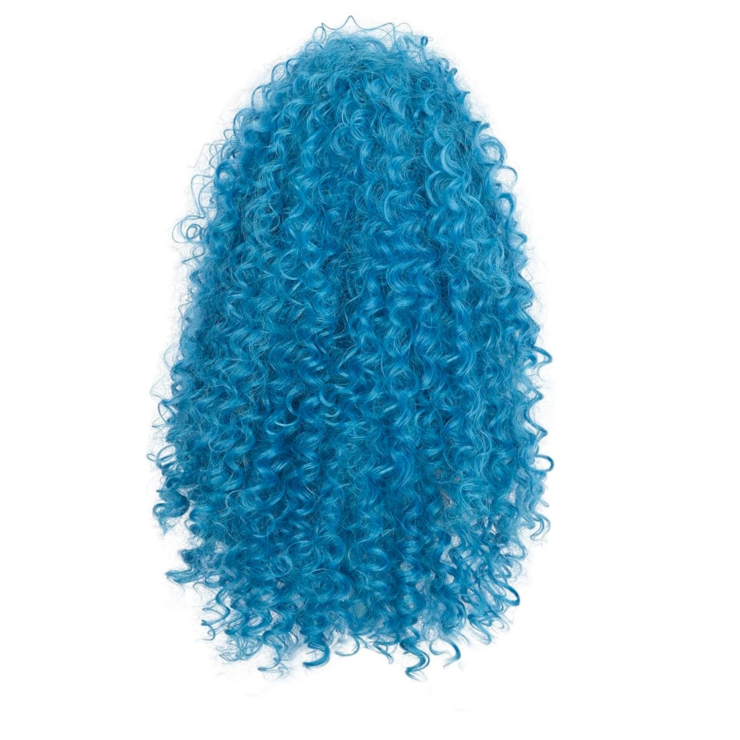 PORSMEER Long Crystal Blue Princess Wig for Womens Girls Long Curly Wigs for Halloween Cosplay Costume,Chloe Wig - Image 3