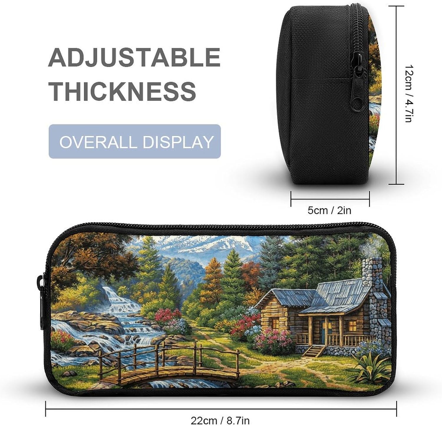 Cabin in The Woods Pencil Case Large Capacity Pencil Pouch image 2