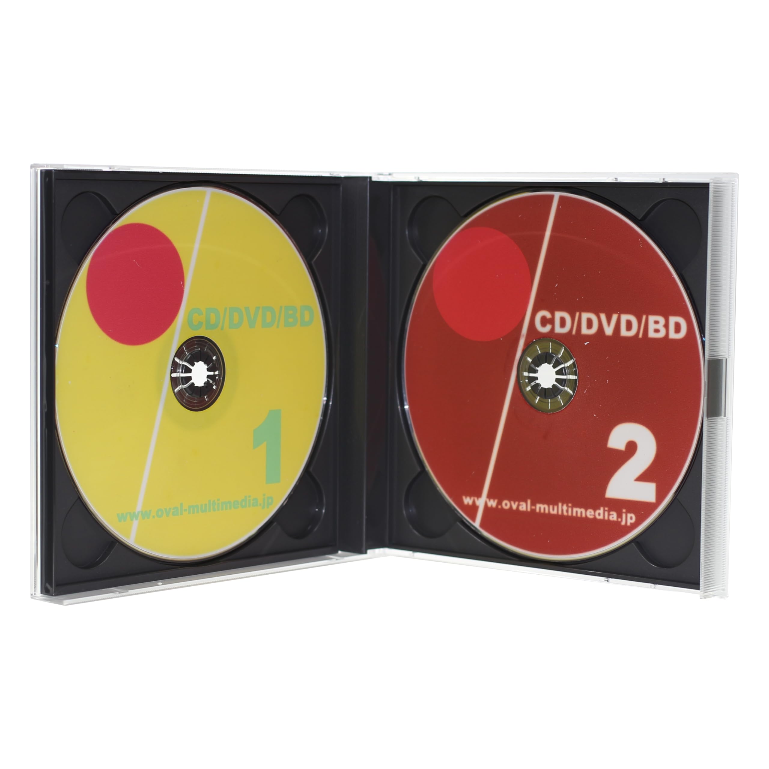 リボーン　CDケースセット　② Amazon | CDケース 日本製17mm厚2枚収納DUOケース ブラック 3個 CD/DVD