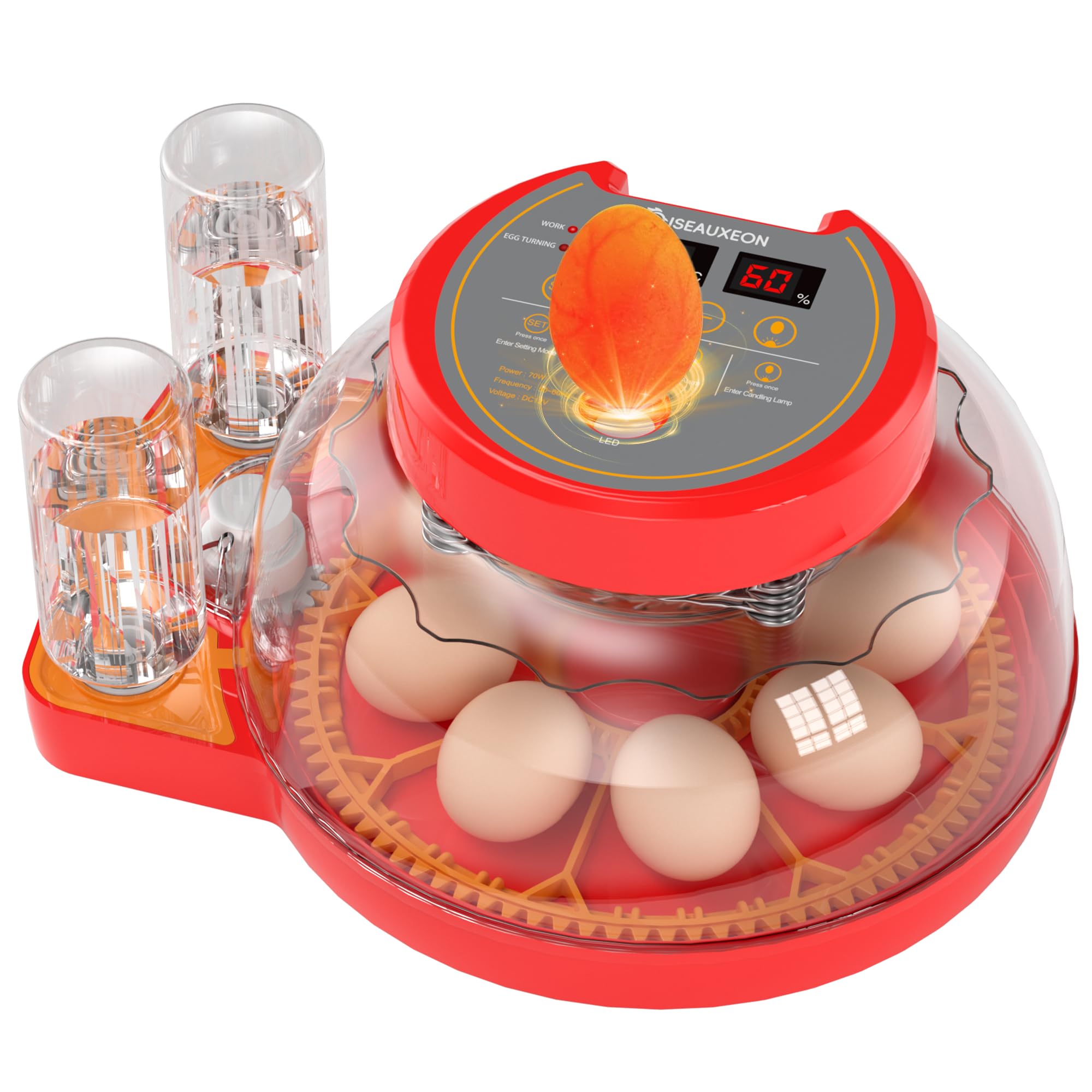 Incubateur de poules pour 8 œufs avec rotation et recharge automatique Nature Right 360