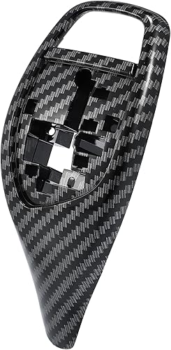 A ABSOPRO Cubierta de palanca de cambios interior automotriz para BMW 1, 2, 3, 4, 5, 6, 7, Series X3, X4, F30, F10, F02, F25, F26, patrón de fibra