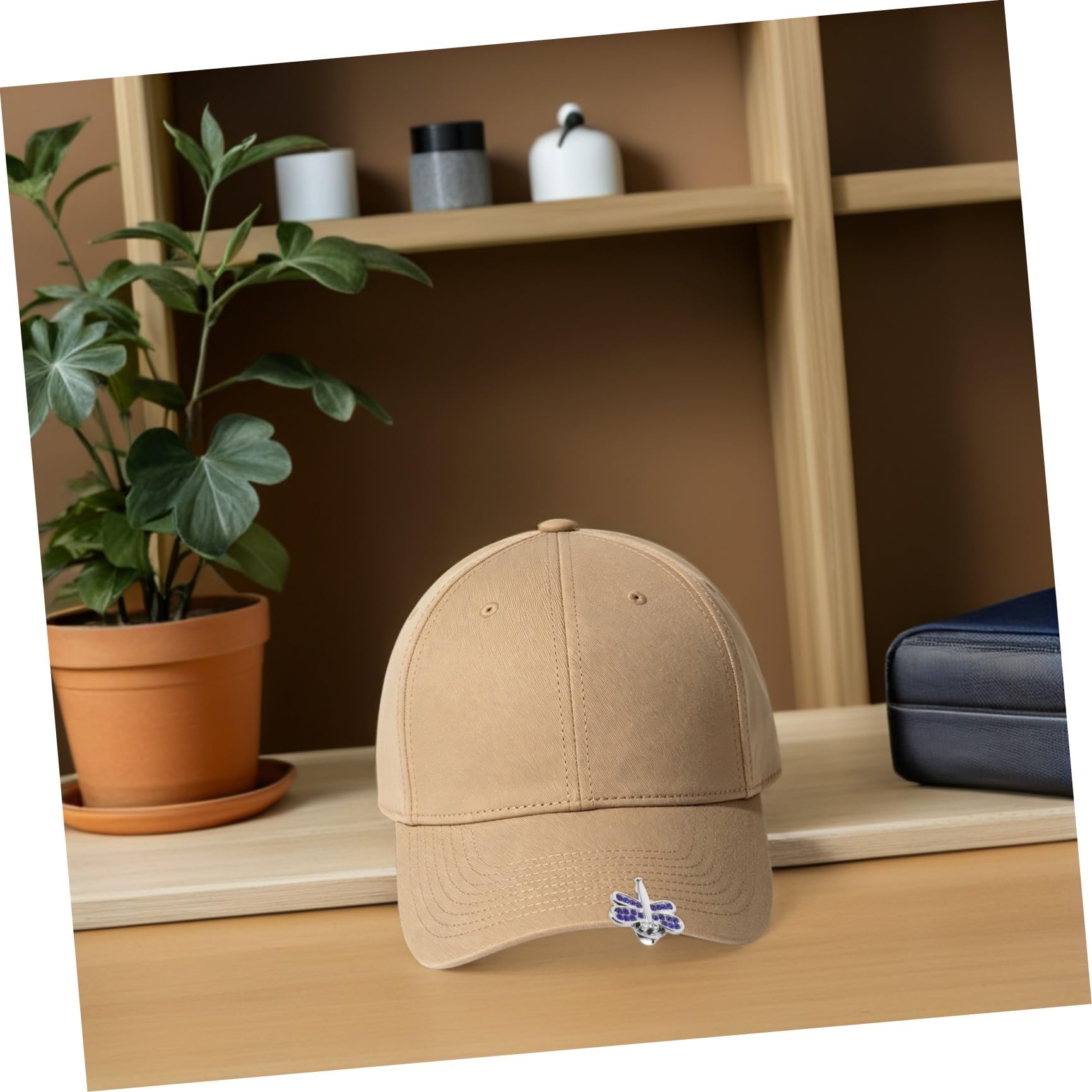 GALPADA Accessorio Clip e Resistente per Leggero per Giocatori di Blu con Segna Forma Libellula Cappello da Golf