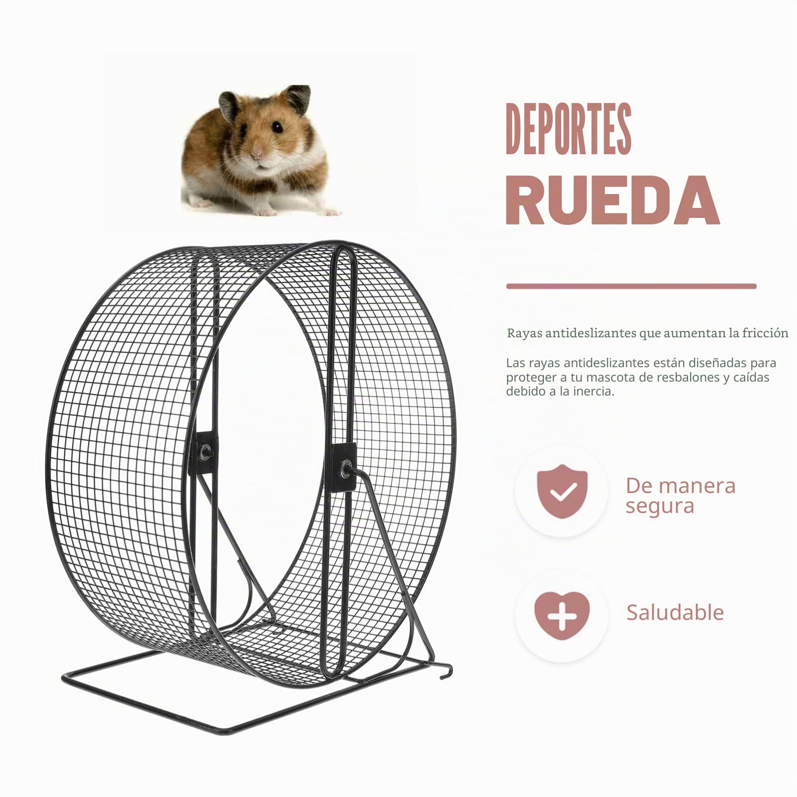 Hemobllo Juguetes Hamsters Gran Chinchilla Metal Hamster Running Wheel Hedgehog Estante U?as Animales ?os () Chinchilla Accesorios Pequeño