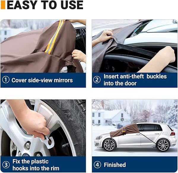 AstroAI Windshield Snow Cover Car Windshield Cover for Ice and Snow Winter Protection for Cars