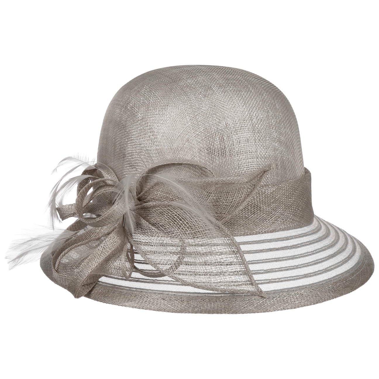 Seeberger Cappello Cloche con Crinol Leavica Donna - di Paglia da Sole Nastro in Grosgrain Estate Primavera/Estate