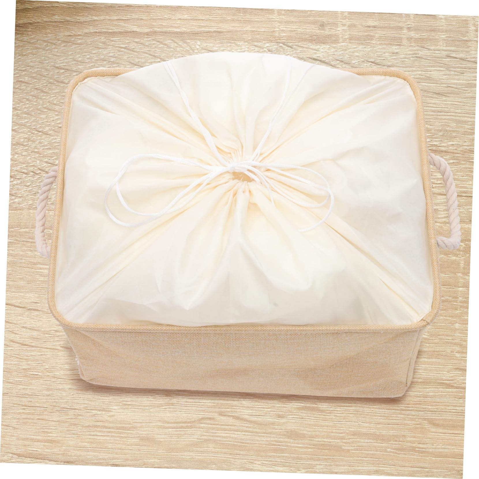 Cesto Portaoggetti Traspirante e Facile da Usare Grande Capacità Beige Design Creativo e Pieghevole per Organizzare Giochi e Cosmetici