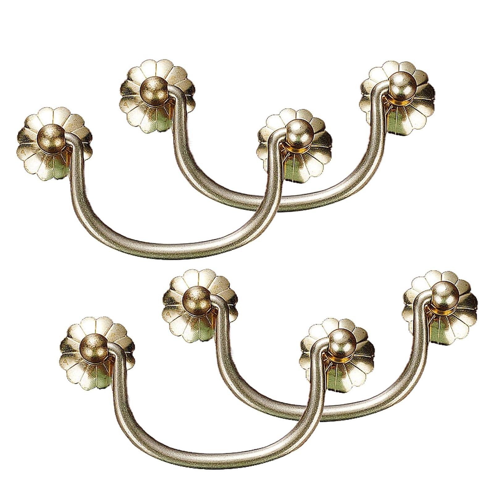 Poignées d'armoire boutons meubles décoratifs en laiton antique 80mm 4pcs