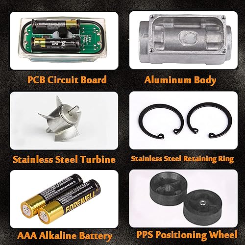 Miniatura 5 de Turbine Flow Meter Electronic 34 34 inch 10-100LMin Oil Flowmeter Kerosene Gas Methanol Diesel Fuel Flow Digital Meter Oval Gear Gauge LCD BSPTNPT