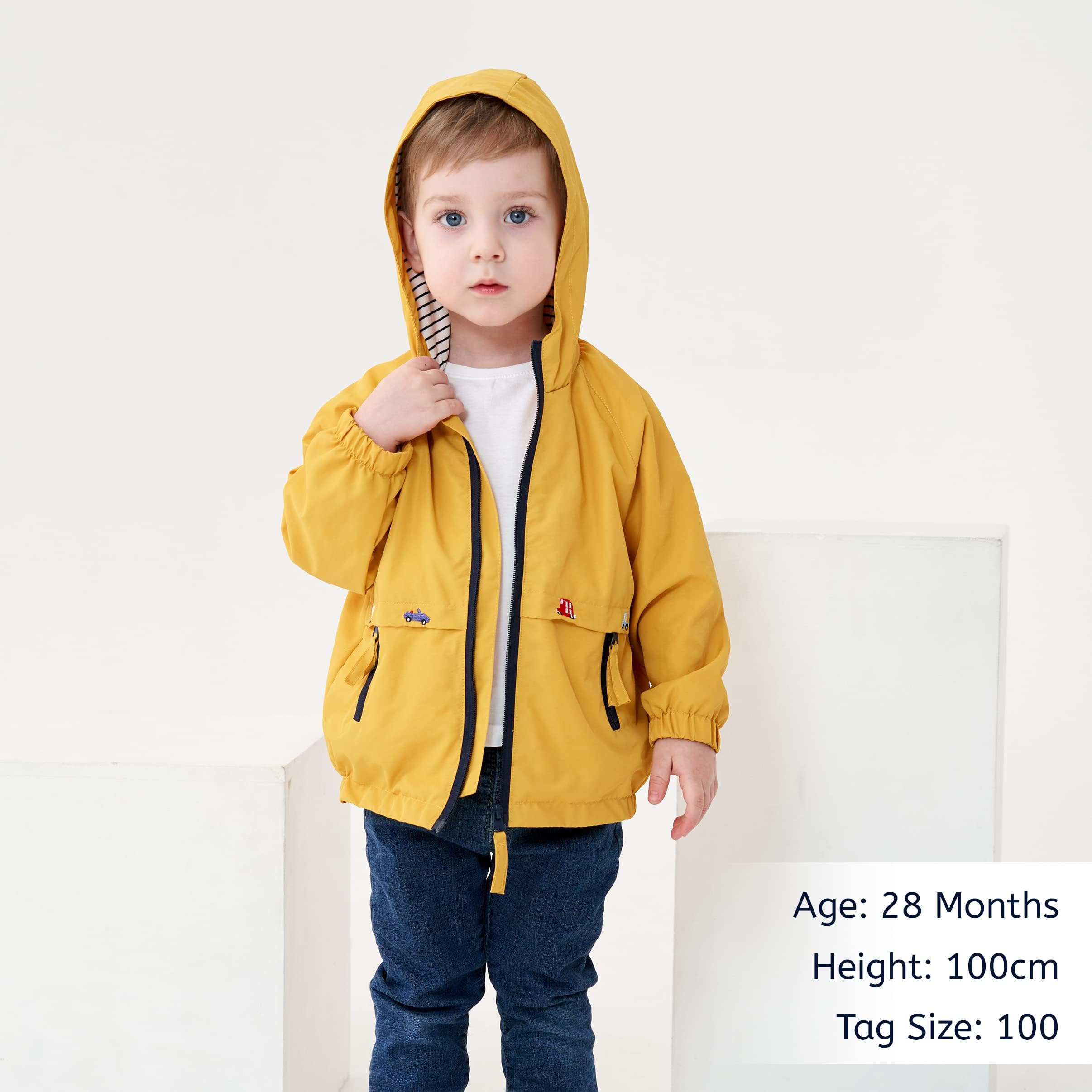 Volunboy Niños Chaqueta Cortavientos, Bebe Impresión Abrigos Prueba Viento Cazadora
