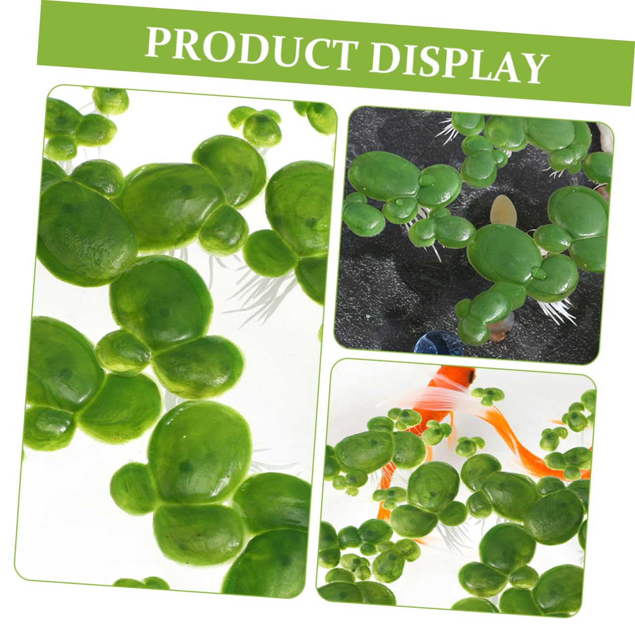 VOSAREA 360pièces Plantes Flottantes Artificielles Pour Aquarium Décorations De Tank Faux Lentilles Eau Effet Naturel Pour Poissons Et Bassins