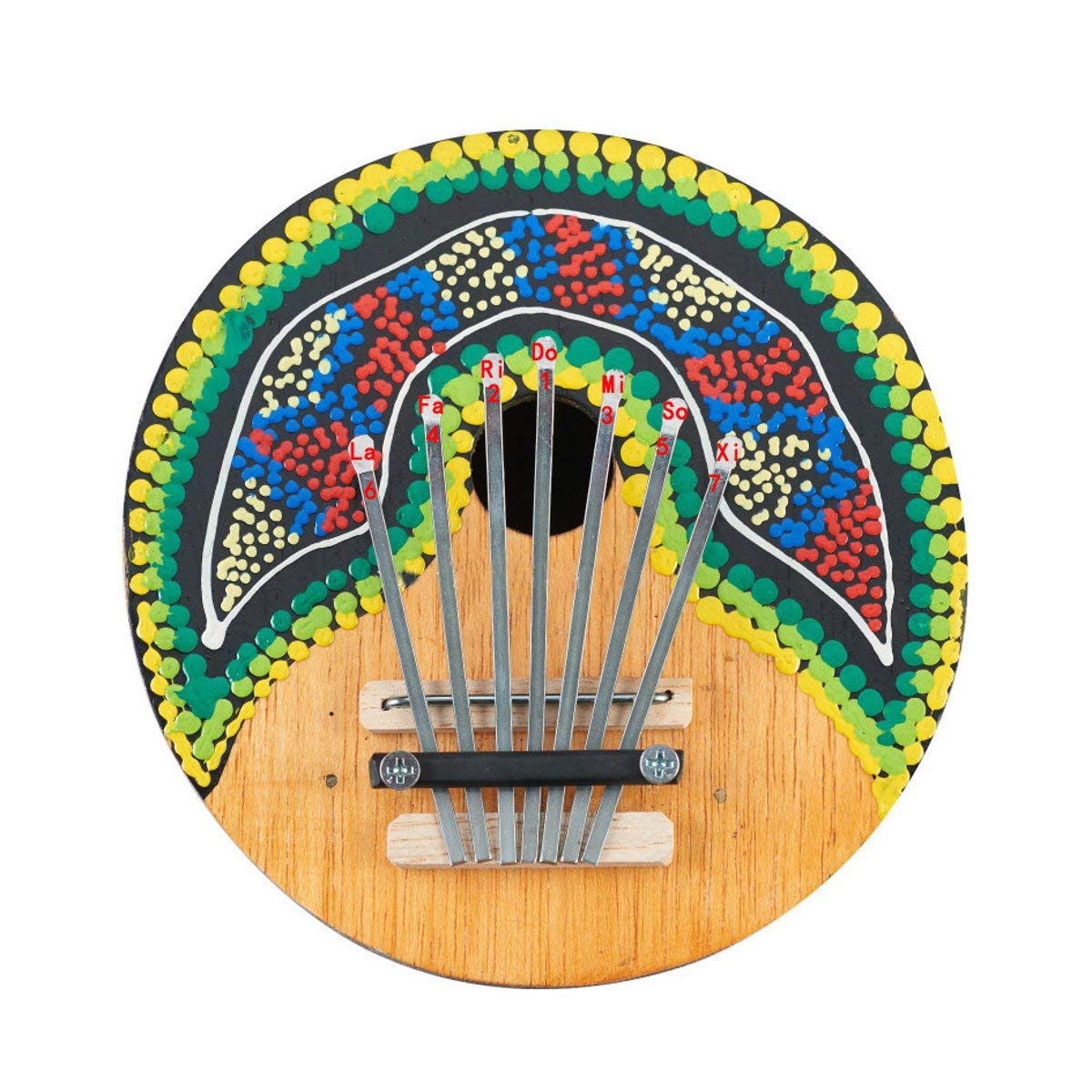 VIDOO 7 Clés Finger Piano Réglable Peint De Noix De Coco Kalimba Thumb Piano