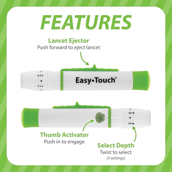 EasyTouch Lancing Device with Ejector (Pack of 1)