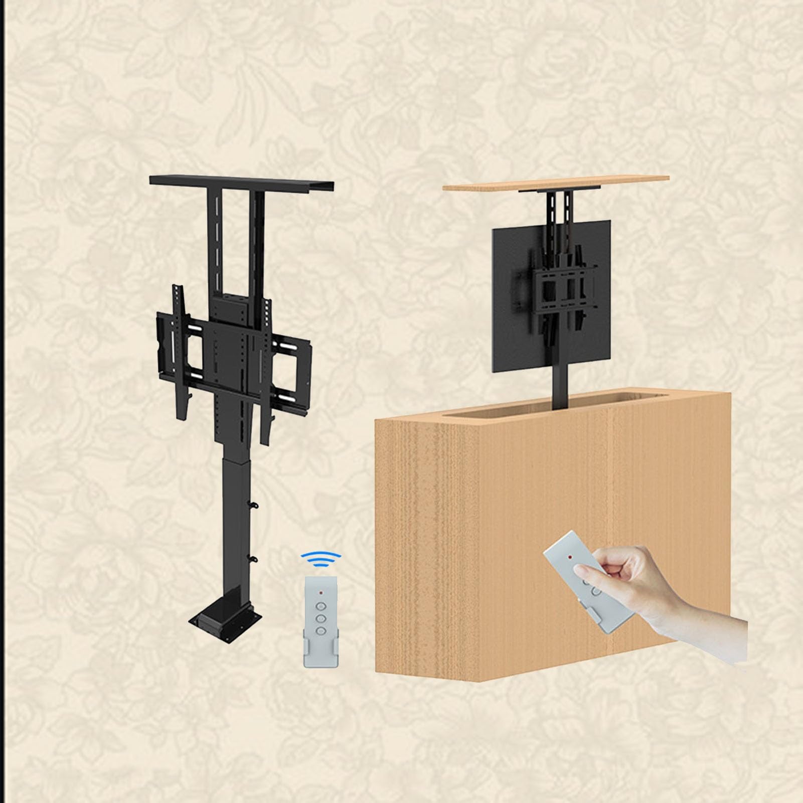 電動昇降機能付きテレビ台 Amazon.co.jp: 42-70インチ電動テレビリフトスタンド用、自動