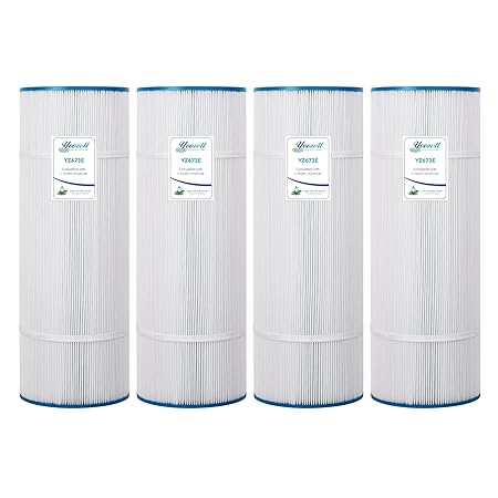 Yoozell PCC80-PAK4 Swimming Pool Replacement Filter Cartridge Replaces for Unicel C-7470 80Sq.ft Pentair CCP320 Filbur FC-1976 Clean and Clear Plus 320 817-0081 178580 PLFPCC80 Darlly 70804 4Pack