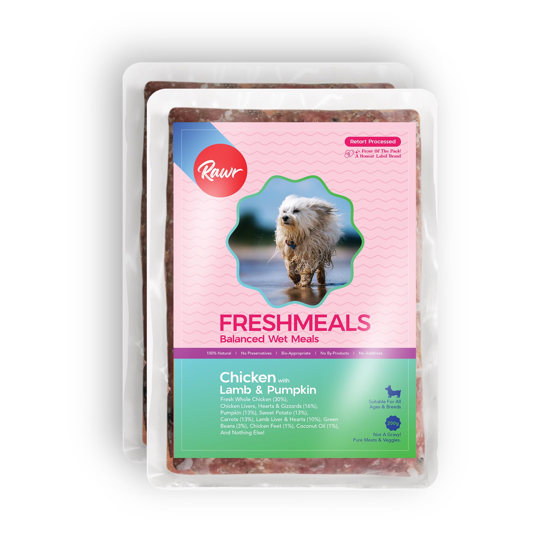 See full amazon price history chart for Rawr4Dogs | FreshMeals - Wet Dog Food | Chicken,Lamb, Pumpkin | 2Packs X 200gms | Use as a Full Meal or Nice Meaty Topper | No preservatives, No by-Products, No additives | 100% Natural Rawr4Dogs | FreshMeals - Wet Dog Food | Chicken,Lamb, Pumpkin | 2Packs X 200gms | Use as a Full Meal or Nice Meaty Topper | No preservatives, No by-Products, No additives | 100% Natural (B0BZQ6LGCH) Amazon Price History, Amazon Price Tracker