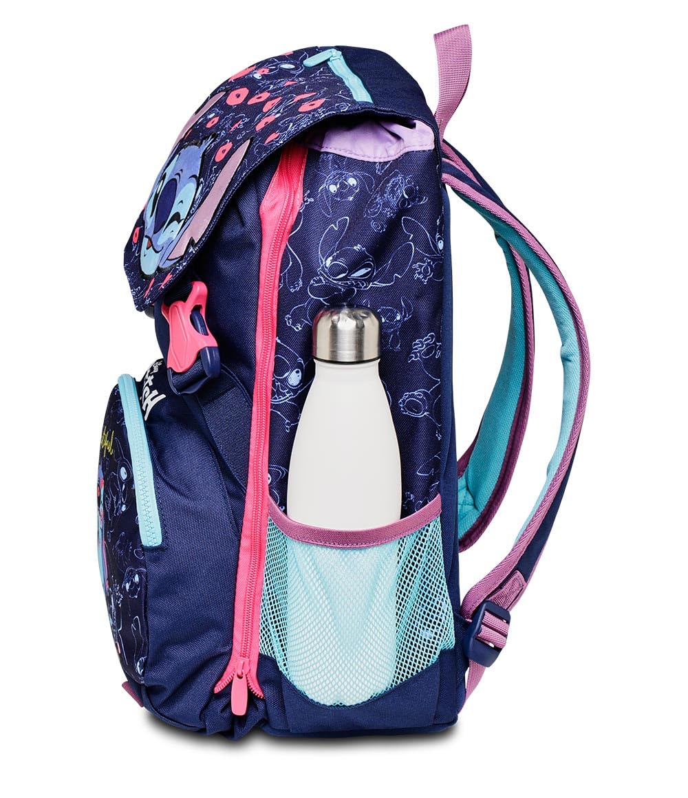 Seven Unisex Kinder Erweiterbarer Rucksack Lilo und Stitch Rucksack (1er Pack)