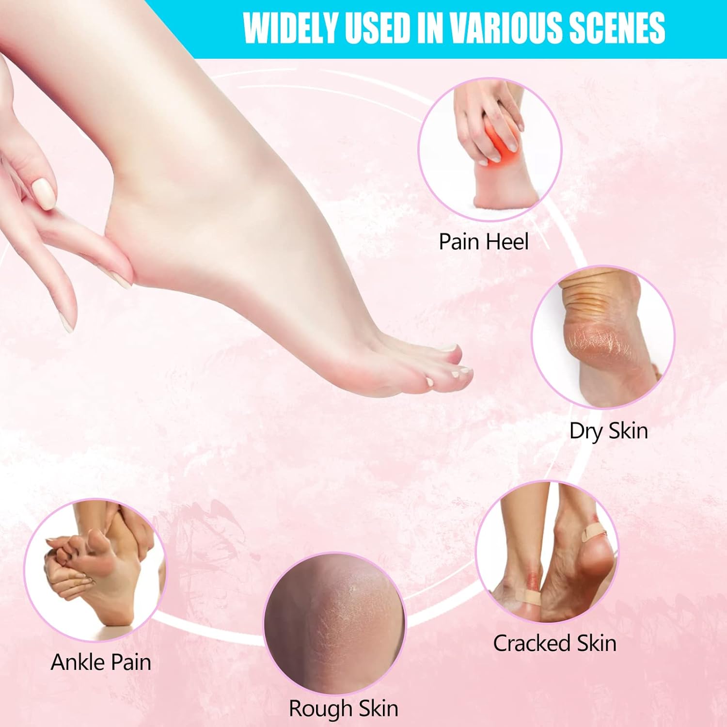 Moisturizing Socks for Dry Cracked Feet, 2 Pairs Fuzzy Spa Gel Socks ​for Women Heel Repair Soften and Foot Treatment Care, Blue and Pink : Beauty & Personal Care