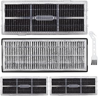 EATBALE Washable Filter for Roborock S8 Pro Ultra / S7 Pro Ultra/ S8+ / S8 / S7+ / S7 MaxV / S7 MaxV Plus / S7MaxV Ultra Robot Vacuum Cleaner Accessories, Activated Carbon Filter Replacement (4 Pcs)
