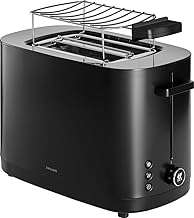 ZWILLING ENFINIGY Toaster with 3 Automatic Programmes, 7 Browning Levels and Shut-Off Function, 2 Short Slots for 2 Slices, with Bun Attachment, Black