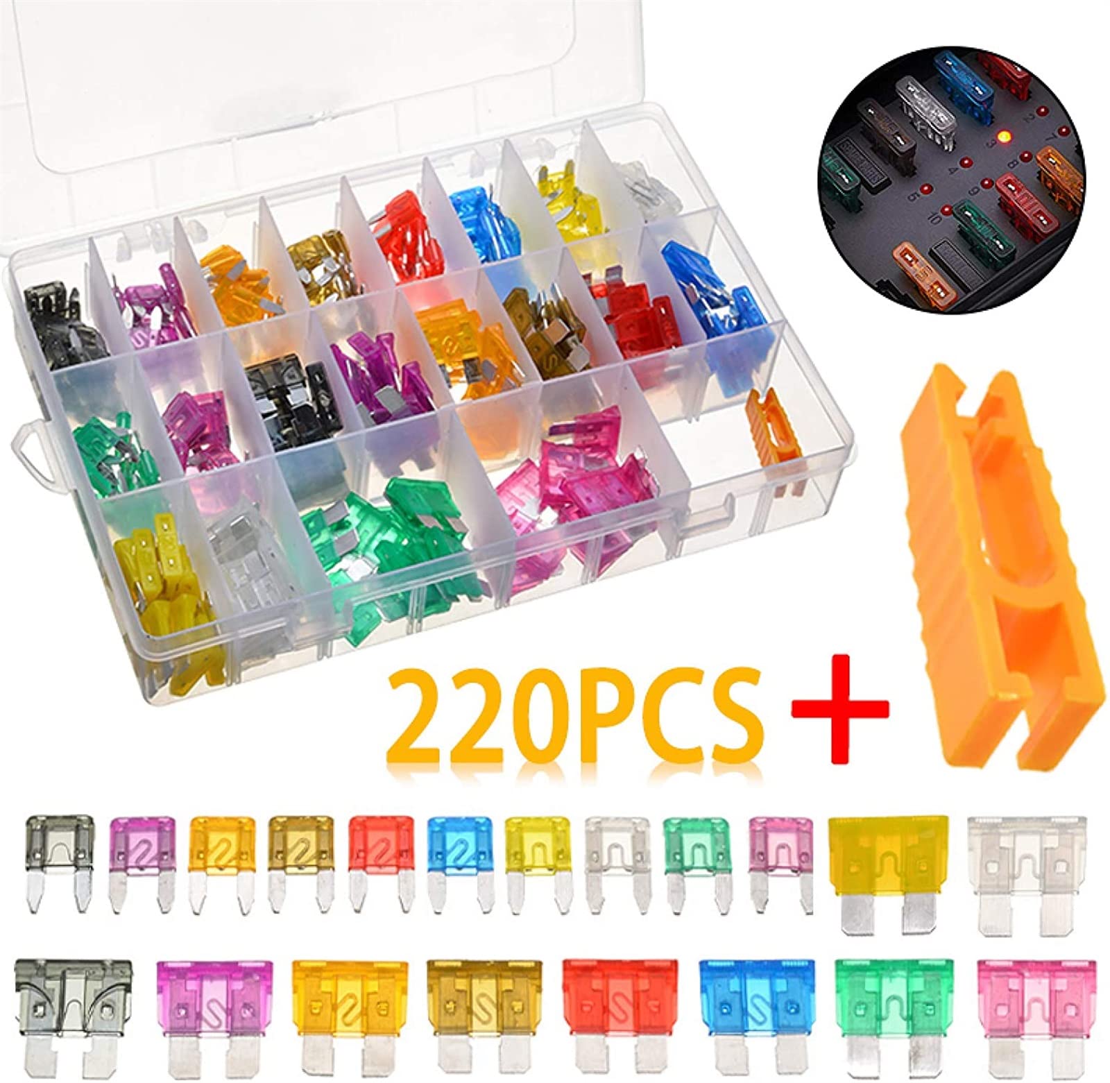 5 Piezas / Kit Mini Hoja Apm Atm En Línea Portafusibles | Cuotas Sin Interés - Foto 5