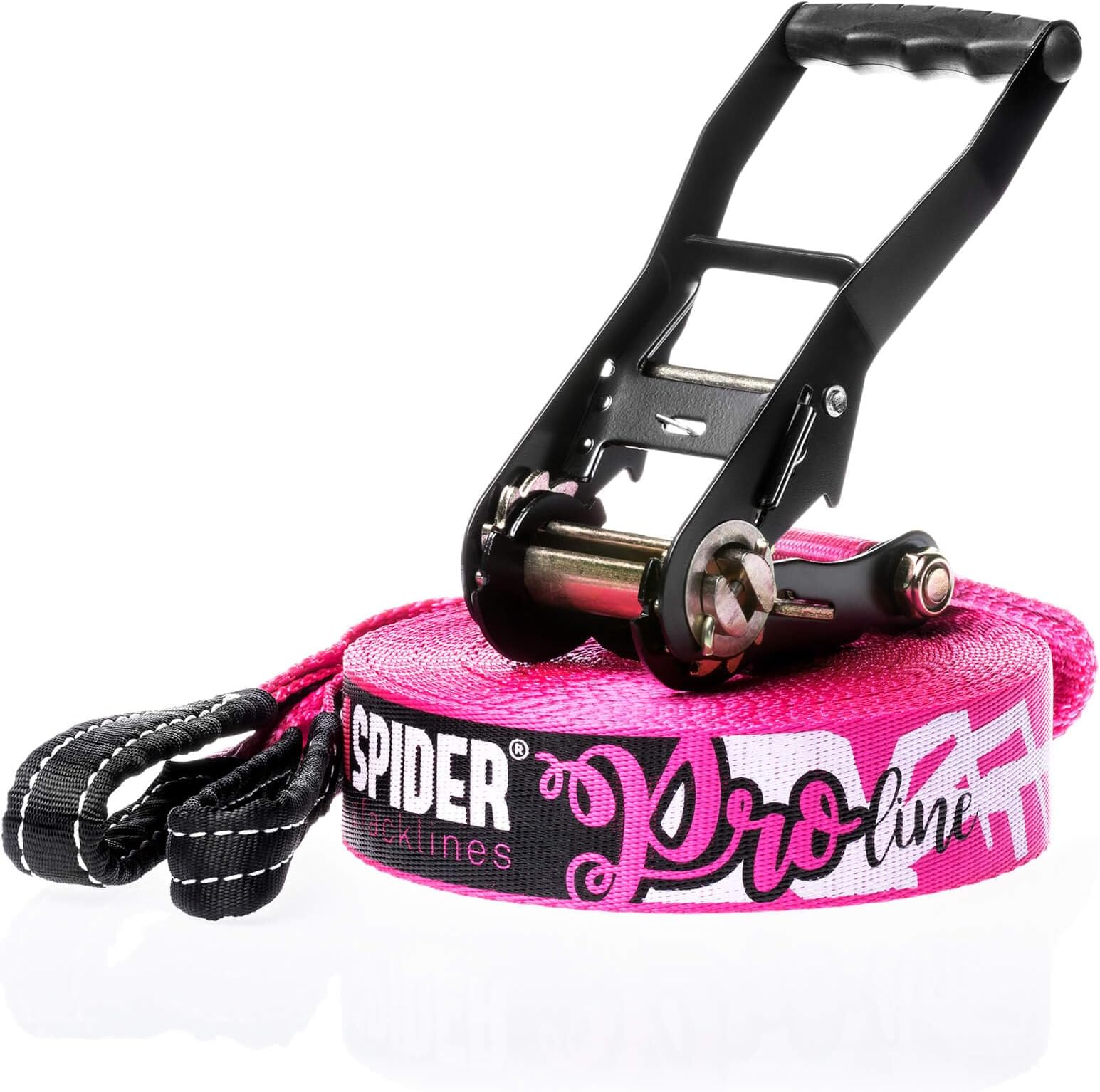 TKS01 - Pro Line Slackline Kit for Jumps, Walking, and Freestyle - Contains a Ratchet, a 20 Meter Line, a Sling Bag, and a Ratchet Protector - Complete Set Length 20m