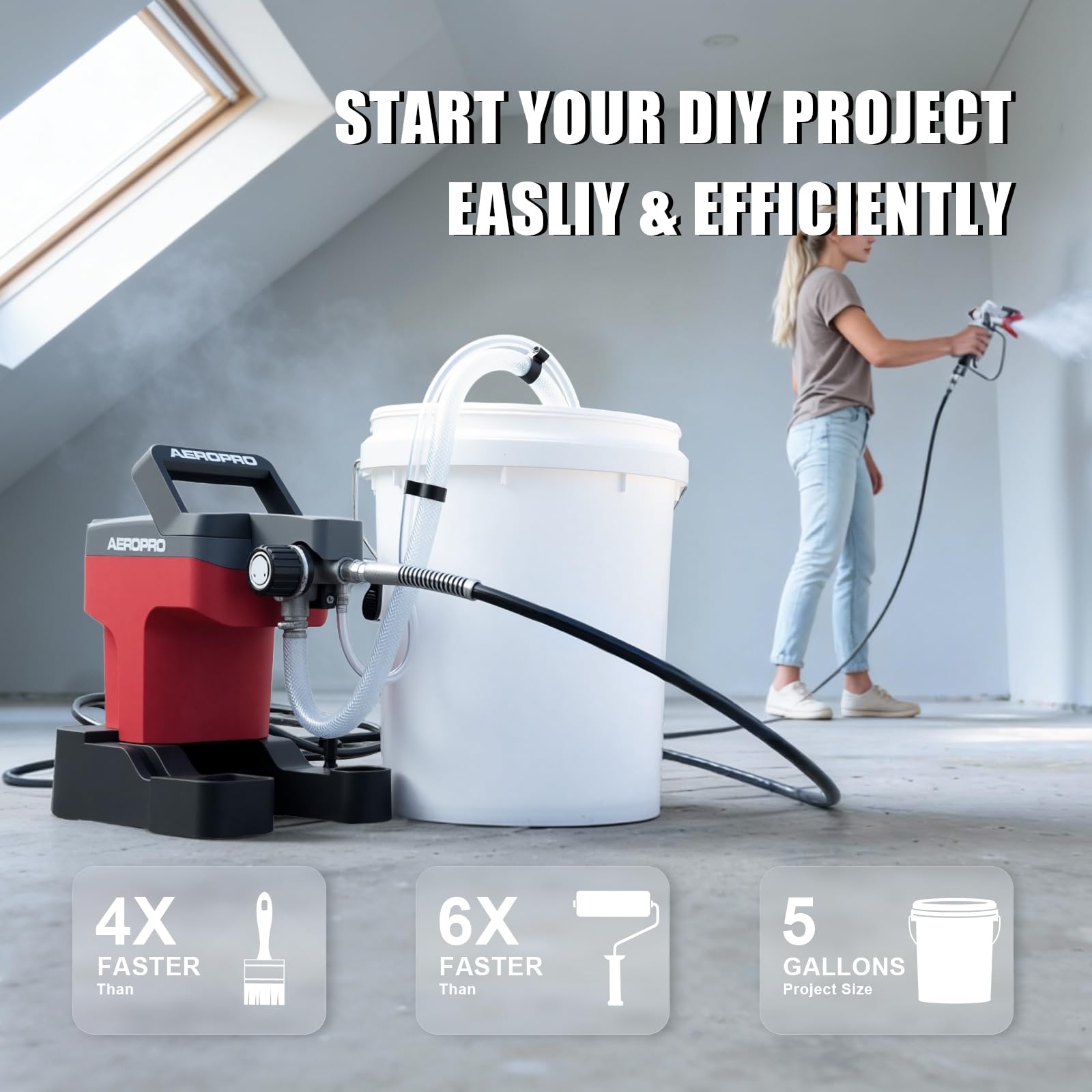 AEROPRO Airless Paint Sprayer - 750W, 3000PSI -2