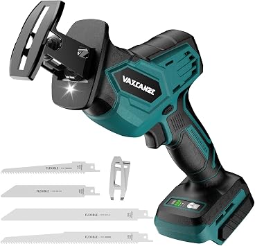 Cordless Reciprocating Saw for Makita Battery, 3 Variable Speed 0-3500 Brushless Motor, Tool-free Blade Change, 4 Saw Blade Potable Recipro kit for Wood/Metal/PVC Cuts - Tool Only