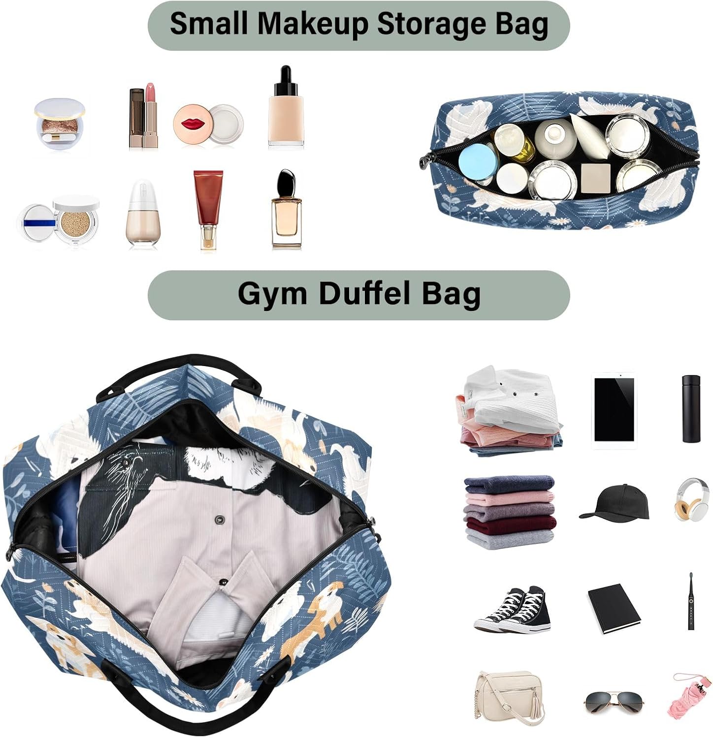 Dog Froest Travel Duffle Bag Gym Yoga Carry on Bags for Men Women Weekender Bag - Image 4