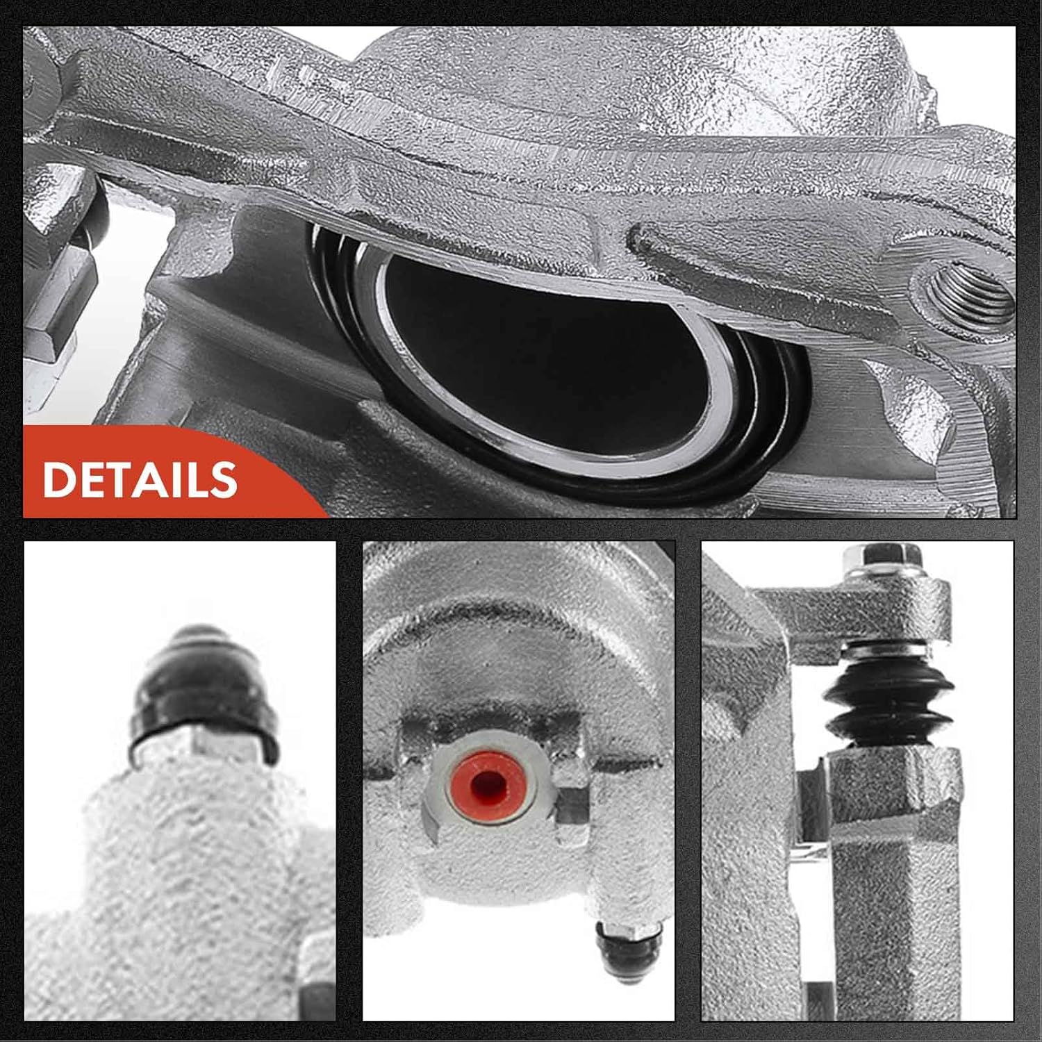 A-Premium Disc Brake Caliper Assembly with Bracket Compatible with Kia, Dodge and Hyundai Models - Rio, Rio5, Accent, Attitude, 2006-2011 - Front Left Driver Side