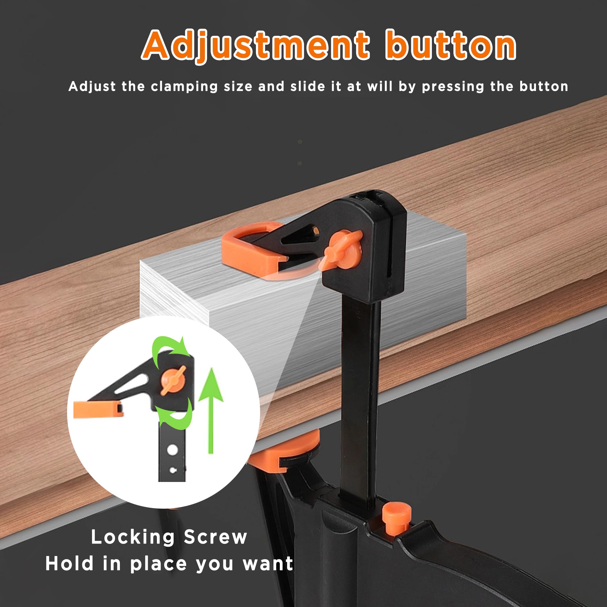 YSDMY 5 Stück Quick Grip Klemmen Schnellgriffklemmen,4-Zoll Ratschenstangenklemmen Einhandstangenklemme für Holz Schnelle und einfache Klemmung