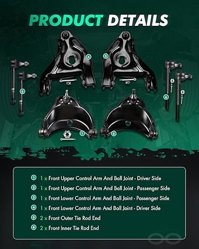 Miniatura 3 de SCITOO - Juego de suspensión para Chevrolet C1500 C2500 Express 1500 2500 Tahoe GMC Savana 1500 2500 Yukon (8 piezas)