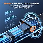 K&F CONCEPT BS500M 2-in-1 Compressed Air Duster 300000RPM Magnetic, Air Blower with Vacuum Cleaner, 2 LED Light, Turbo Jet Blower | Super Wind Power | for Computer, Keyboard, Car, Home,Outdoor