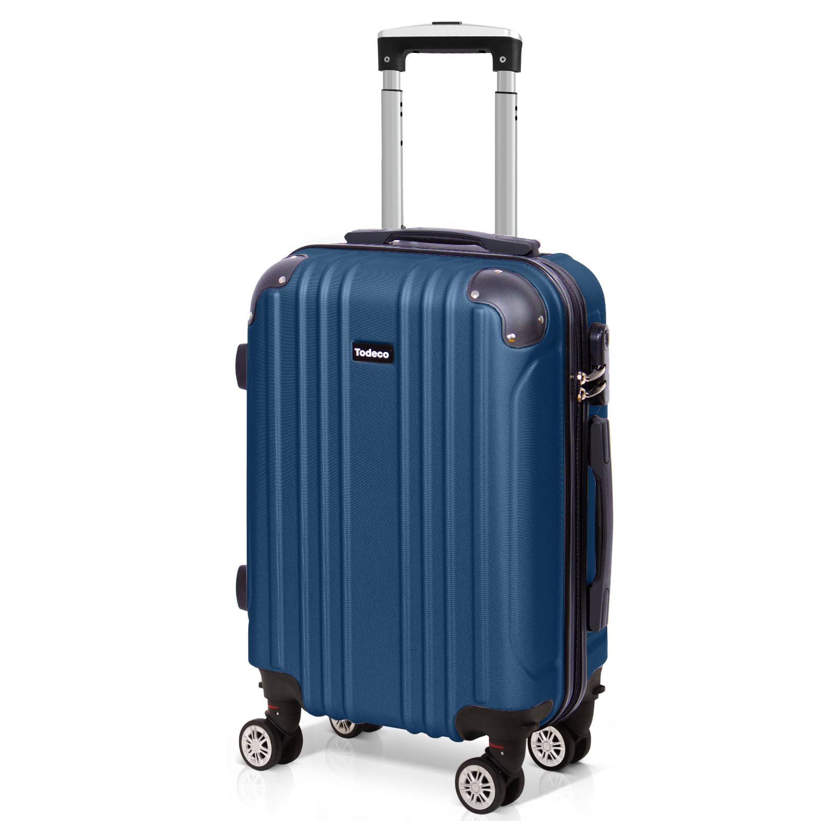 Todeco Valise de Voyage, Rigide e Légère ABS Valise de Voyage à roulettes Valises