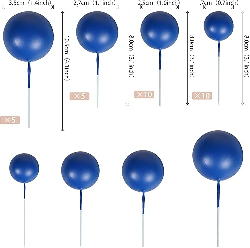 Miniatura 30 de Rsstarxi 30 piezas de bolas de burbujas para decoración de tartas, bolas de espuma, mini globo para cupcakes, decoración de bricolaje para baby Oro