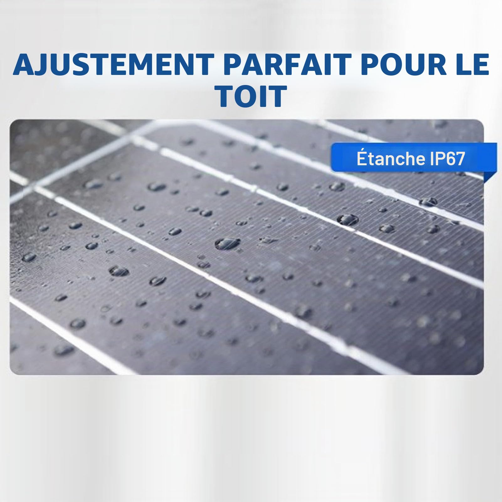 Fockety Kit Panneau Solaire 100W 12V, avec régulateur de 20A 12V/24V, Prise Allume-Cigare et 2 mousquetons, Chargeur Solaire étanche IP67 pour VR, Bateau, remorque, Camping-Car