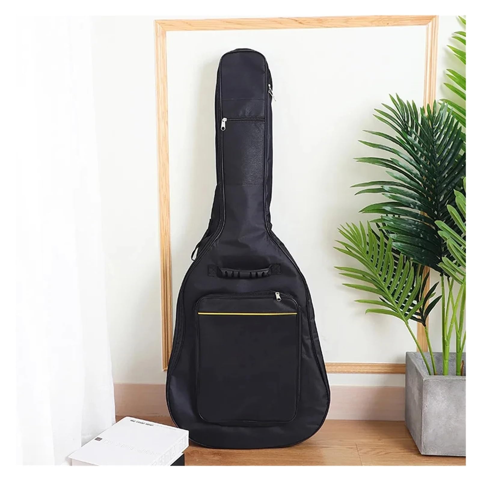 Pokrowiec na gitarę 41-calowy pokrowiec na gitarę akustyczną Wodoodporny nylon Oxford Podwójne paski Wyściełany czarny futerał Plecak koncertowy Instrument muzyczny