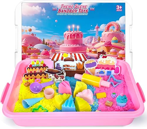 Miniatura 6 de YongnKids Juguetes de Caja de Arena Sensorial de Sirena para Niños Pequeños Niñas - Juguetes de Sirena para Niños Kit de Arena de Juego Juguete