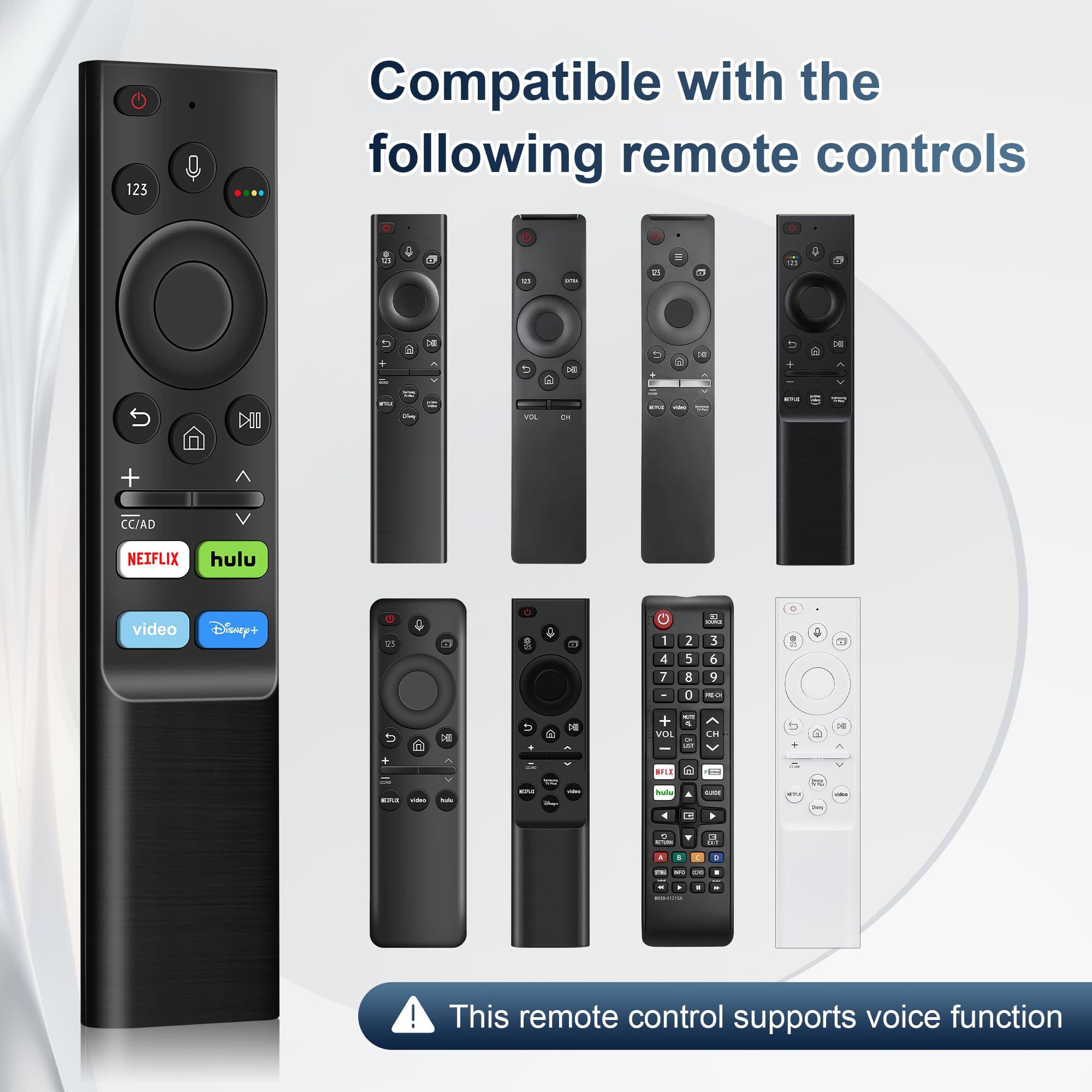 Reemplazo universal de voz para Samsung TV, para todos los mandos a distancia Samsung para Smart TV con control de voz, para Samsung Frame, Crystal 4K UHD, Neo QLED 4K/8K, OLED, QLED Smart TV
