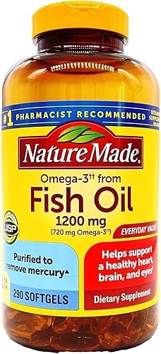 Made Nature Omega-3 de aceite de pescado 660 mg EPA + DHA, 290 cápsulas blandas
