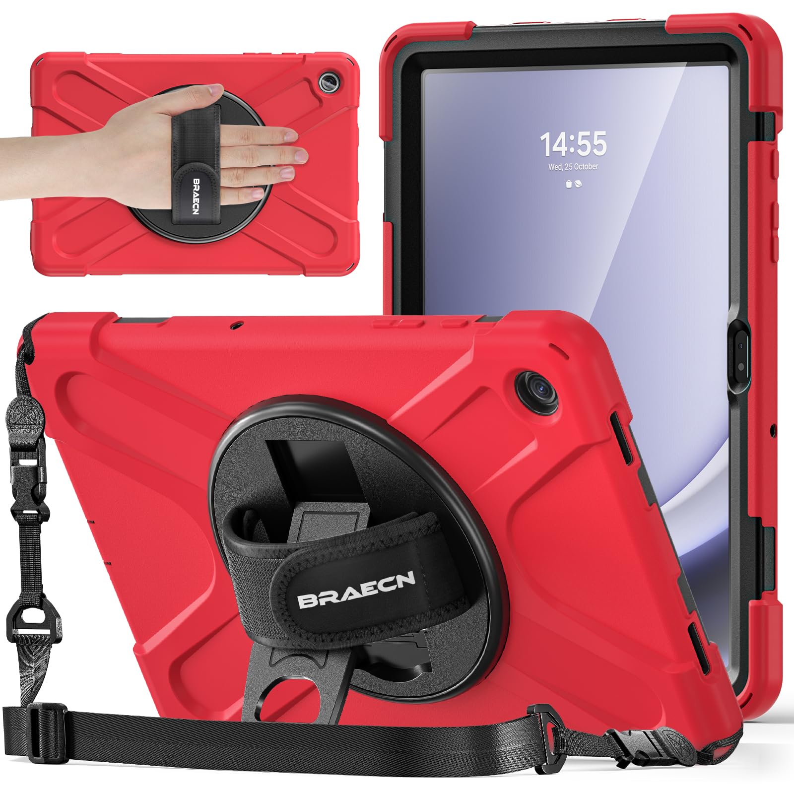 BRAECNstock for Samsung Galaxy Tab A9+ Plus Tablet Case 11 inch (SM-X210/X216/X218) Shockproof Protective Galaxy Tab A9+ Case with Screen Protector