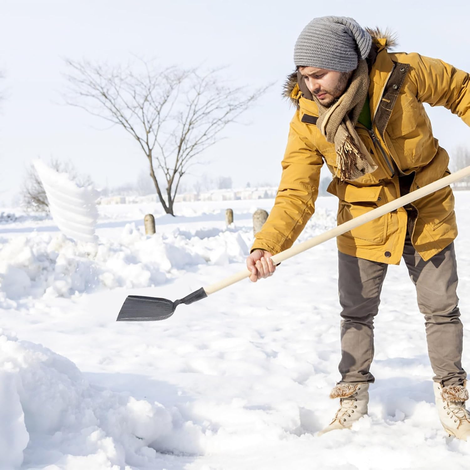 2 Pack Carbon Steel Ash Shovels for Charcoal and Stove Cleanup